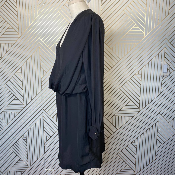 Bless'ed Are The Meek Pilot Shirt Dress in Black - Picture 6 of 12